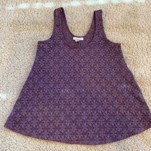Cute Small purple tank with flower pattern